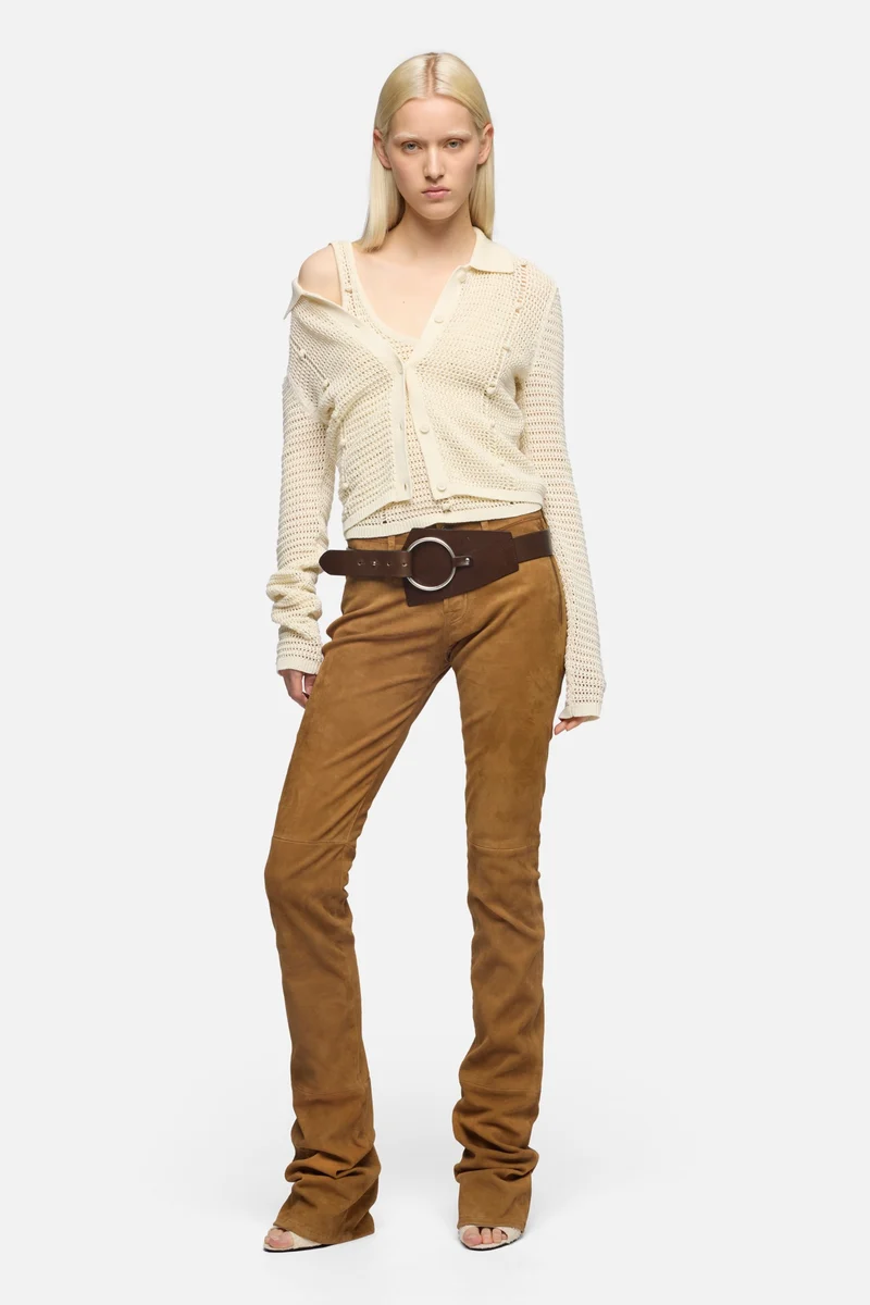 LOW SKINNY BOOT in Suede Caramel