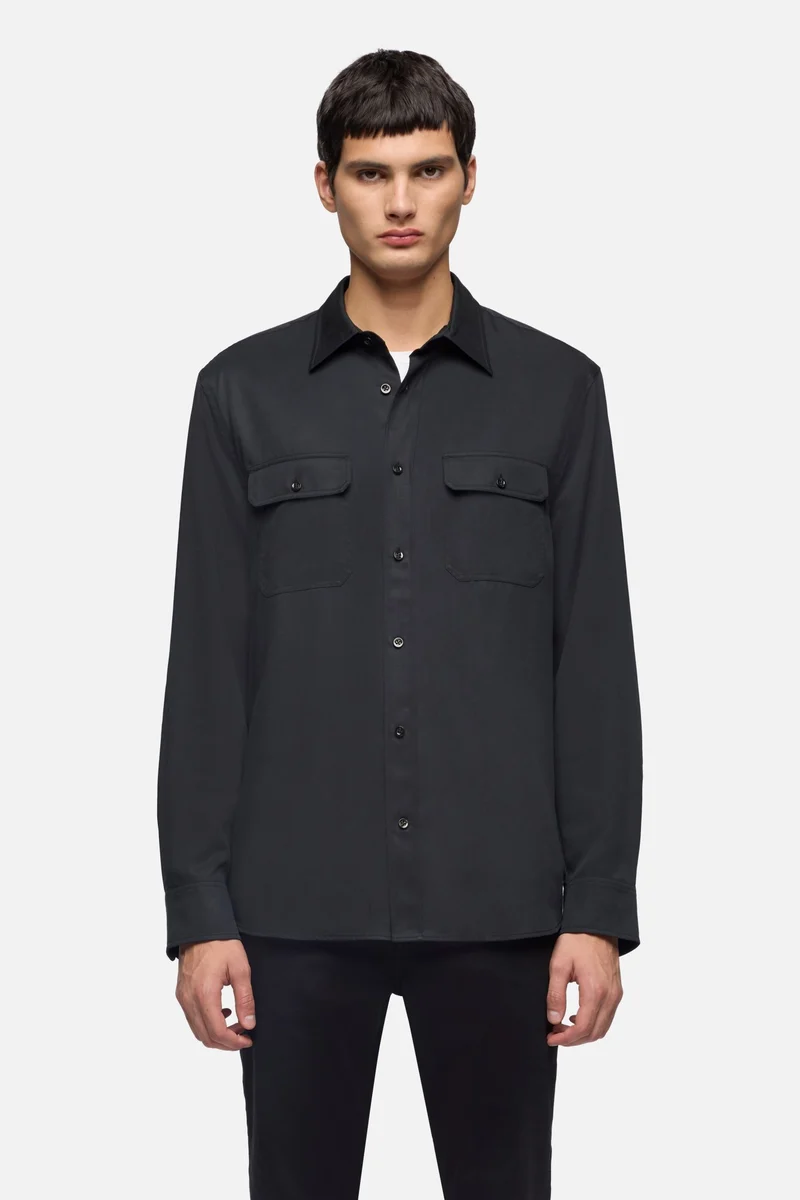 MILITARY SHIRT in Fluid Black