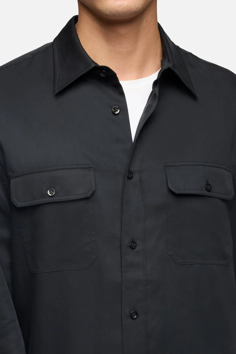 MILITARY SHIRT in Fluid Black