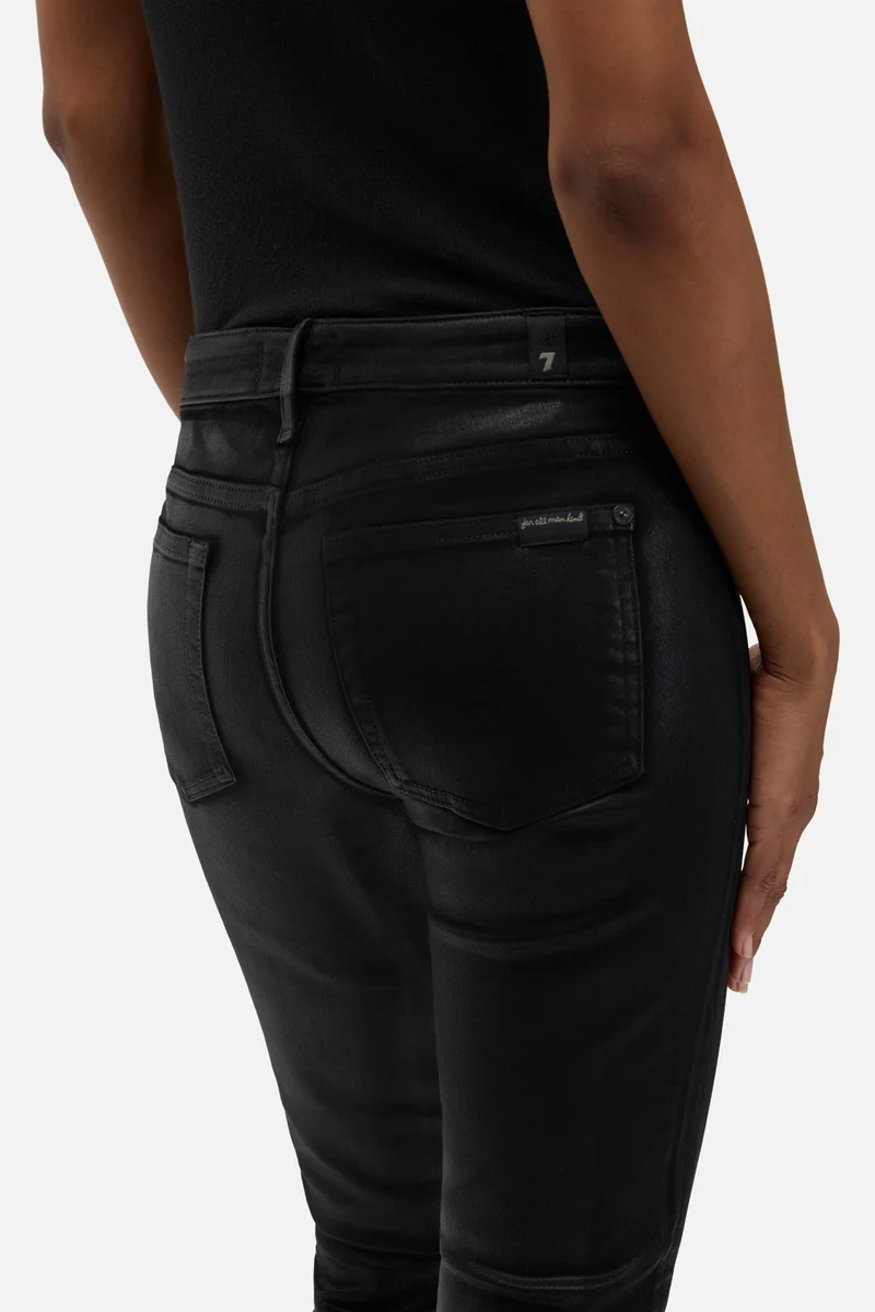 LOW SKINNY in Coated Slim Illusion Black