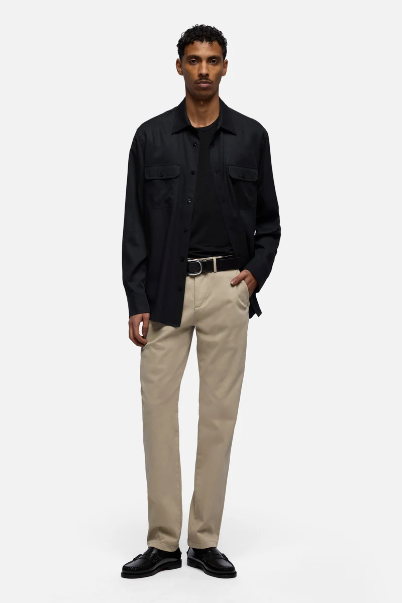 SLIMMY CHINO in Luxe Performance Sateen Biscuit