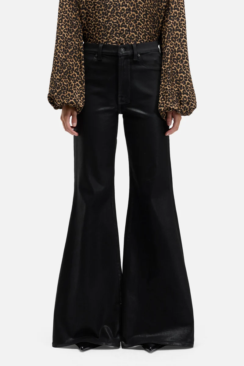 RETRO FLARE in Coated Slim Illusion Black