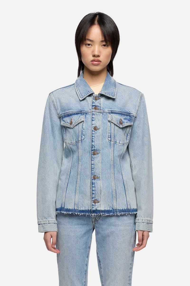 CINCHED TRUCKER JACKET in MANKIND Blue Erosion