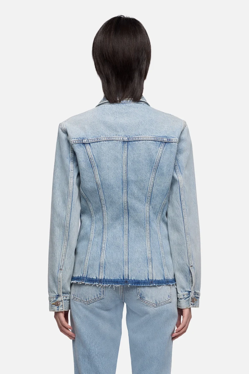 CINCHED TRUCKER JACKET in MANKIND Blue Erosion