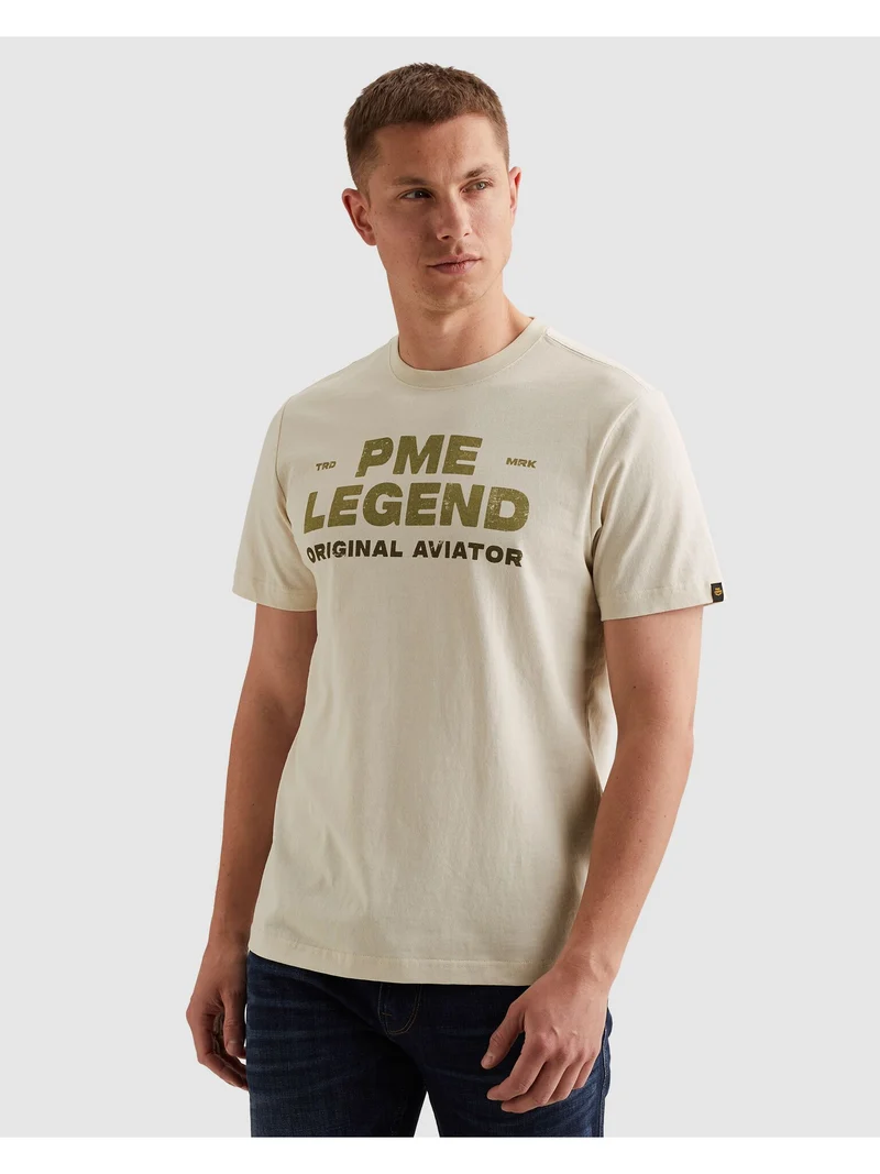 Short sleeve r-neck open end jerse, Bone White
