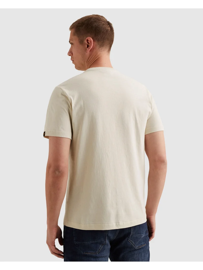 Short sleeve r-neck open end jerse, Bone White