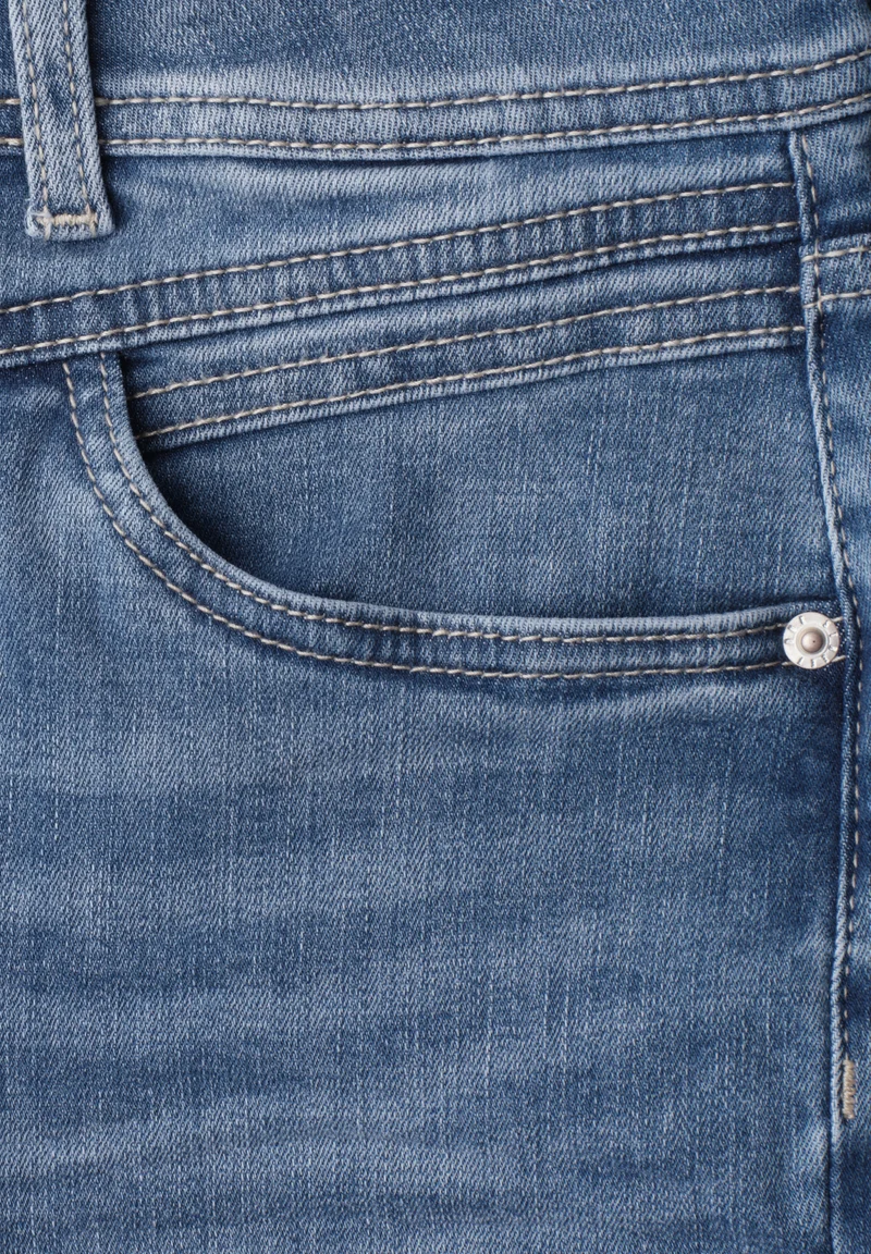 QR Style Amalia Straight Leg,m, Mid Blue Authentic washed