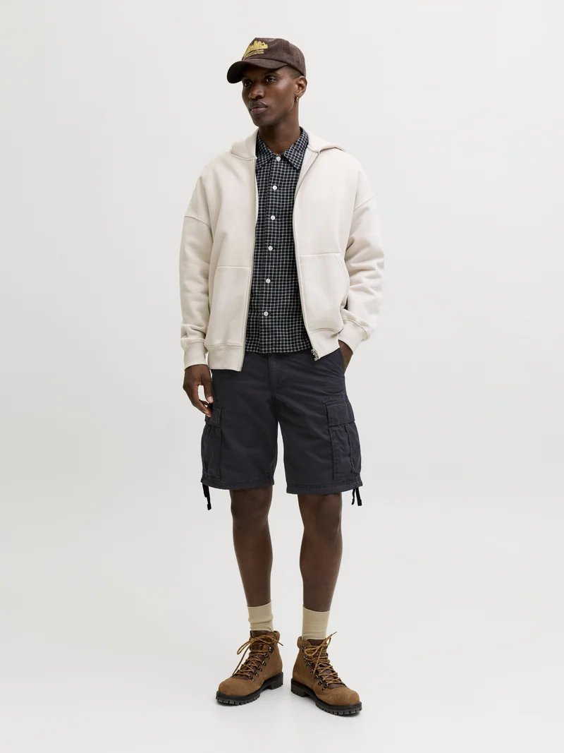 JPSTCOLE FRANK CARGO SHORTS MID SN, Black