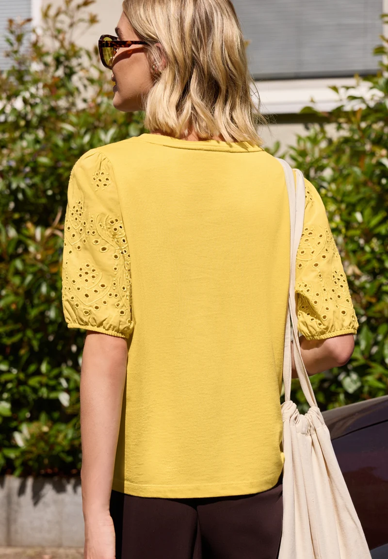 LTD QR Studio_Shirt w.embroide, snap yellow