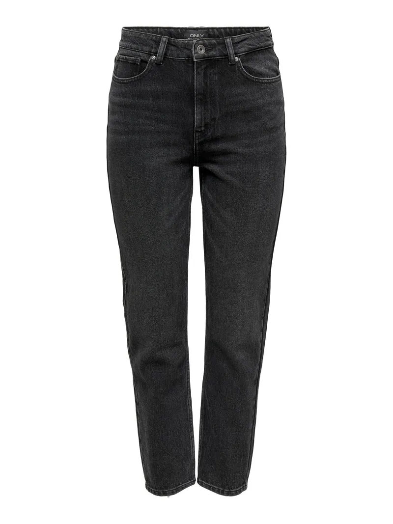ONLEMILY HW STRAIGHT ANK DNM NAS997, Black Denim/NAS997