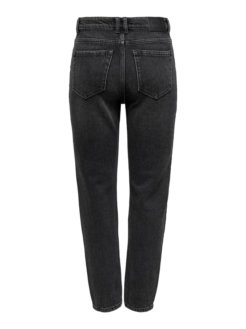 ONLEMILY HW STRAIGHT ANK DNM NAS997, Black Denim/NAS997