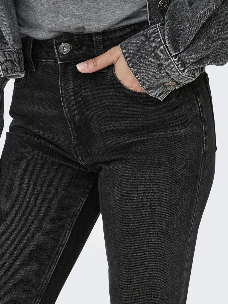 ONLEMILY HW STRAIGHT ANK DNM NAS997, Black Denim/NAS997