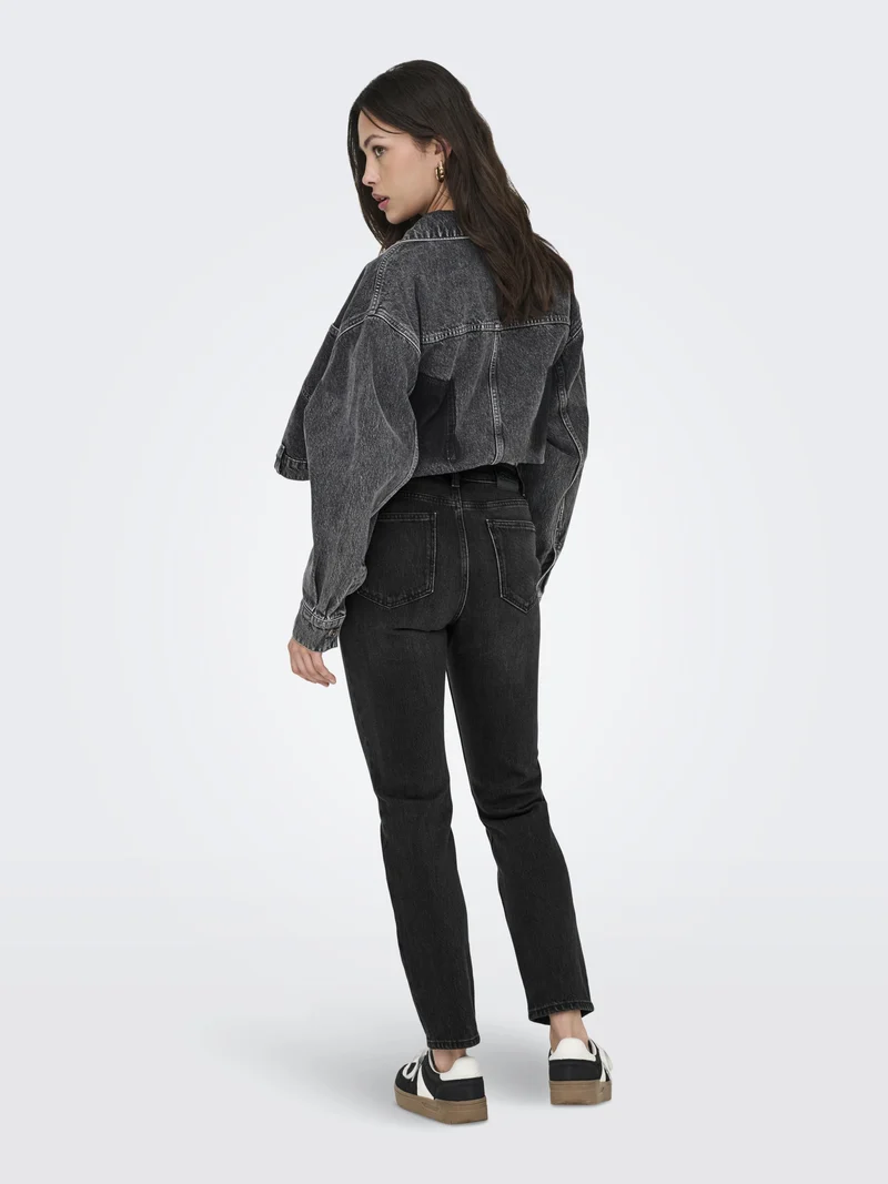 ONLEMILY HW STRAIGHT ANK DNM NAS997, Black Denim/NAS997