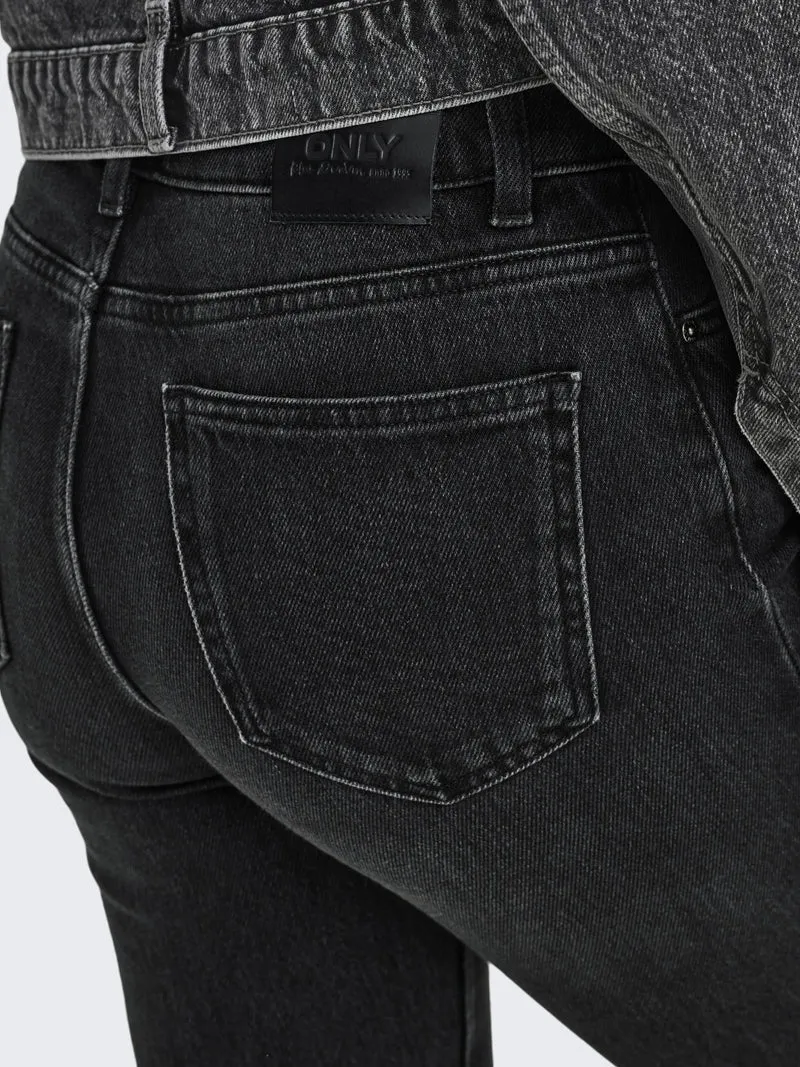 ONLEMILY HW STRAIGHT ANK DNM NAS997, Black Denim/NAS997