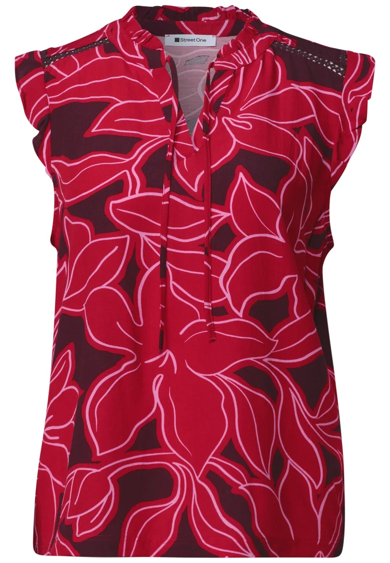 LTD QR printed matmix volant t, salsa red