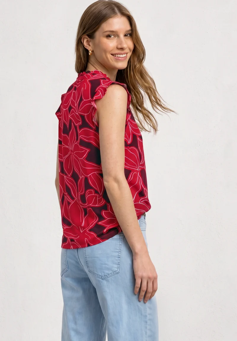 LTD QR printed matmix volant t, salsa red