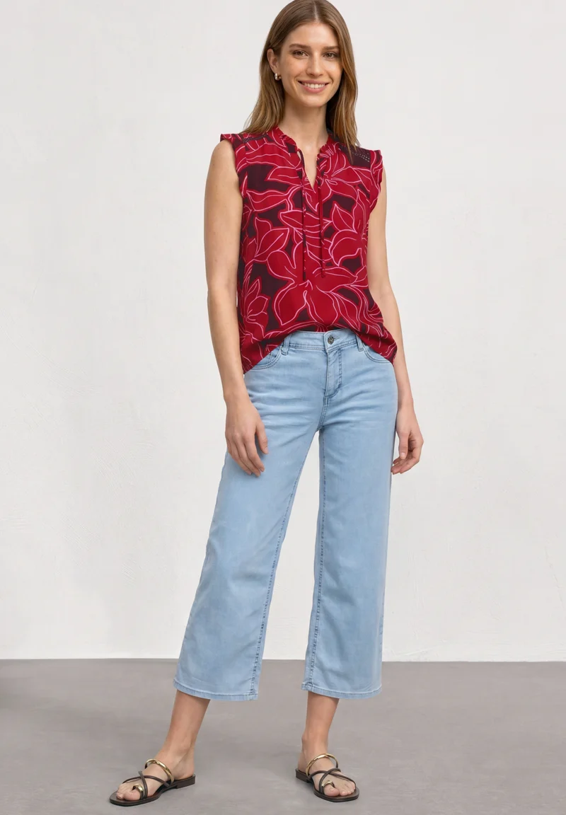LTD QR printed matmix volant t, salsa red
