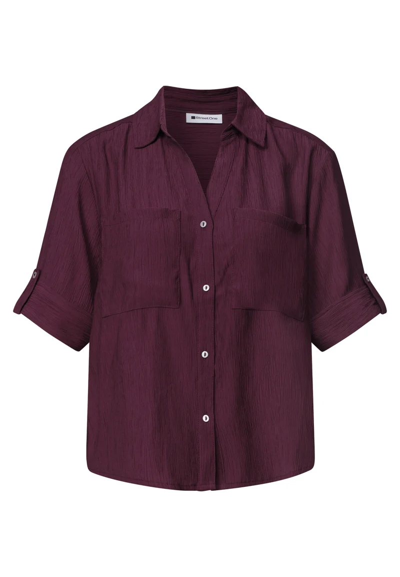 LTD QR Buttoned shirtcollar bl, rustic rouge