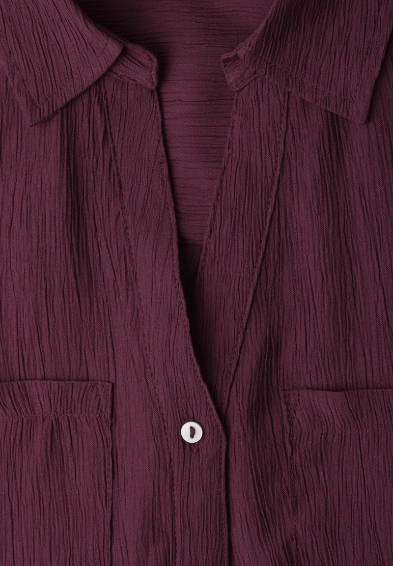 LTD QR Buttoned shirtcollar bl, rustic rouge
