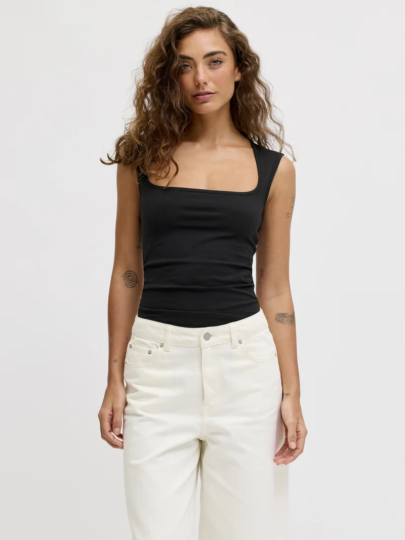 JXISABELLA GIGI STR SL TOP JRS NOOS, Black