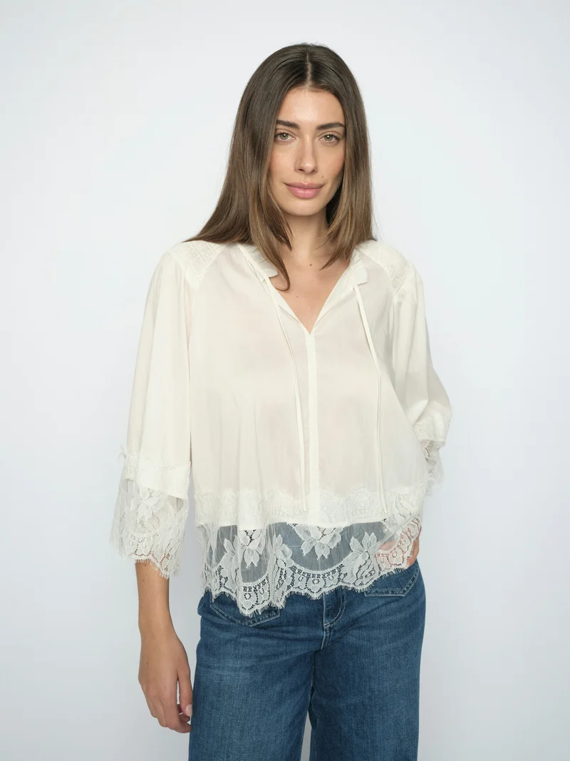 MMEisa Tess 3/4 Lace Blouse