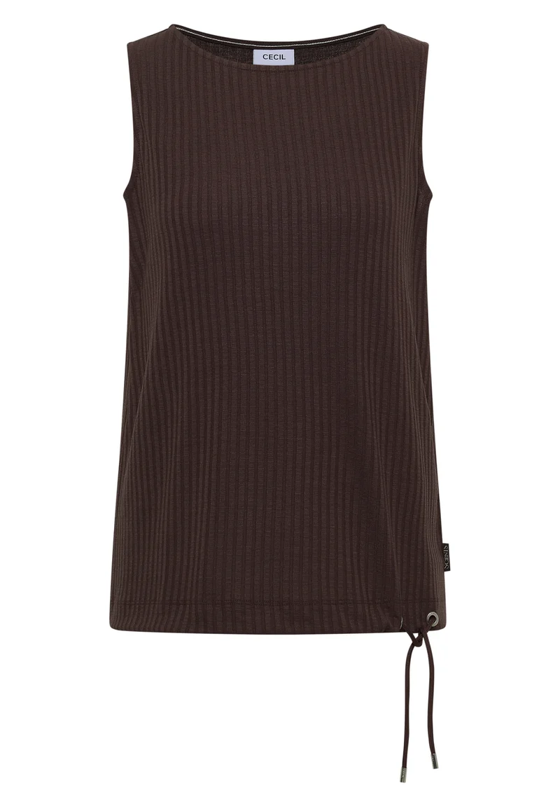 Rib Structure Top, brown cacao