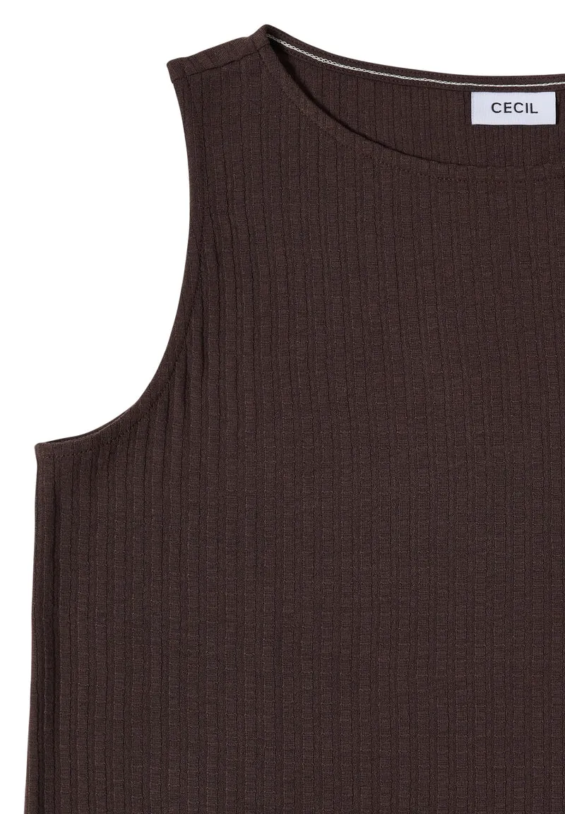 Rib Structure Top, brown cacao