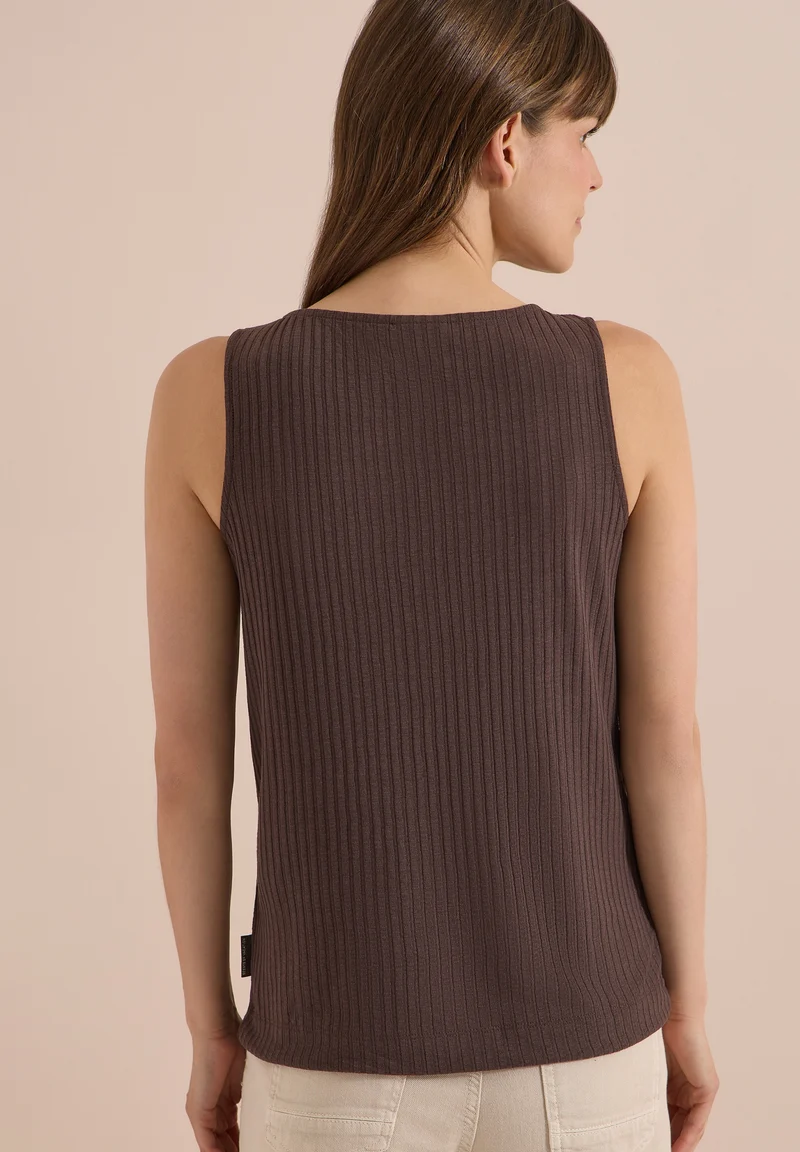 Rib Structure Top, brown cacao