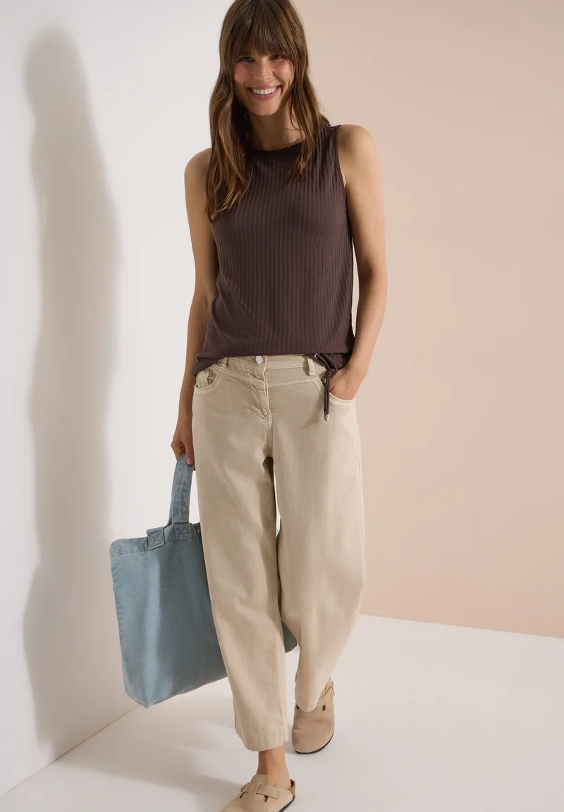 Rib Structure Top, brown cacao