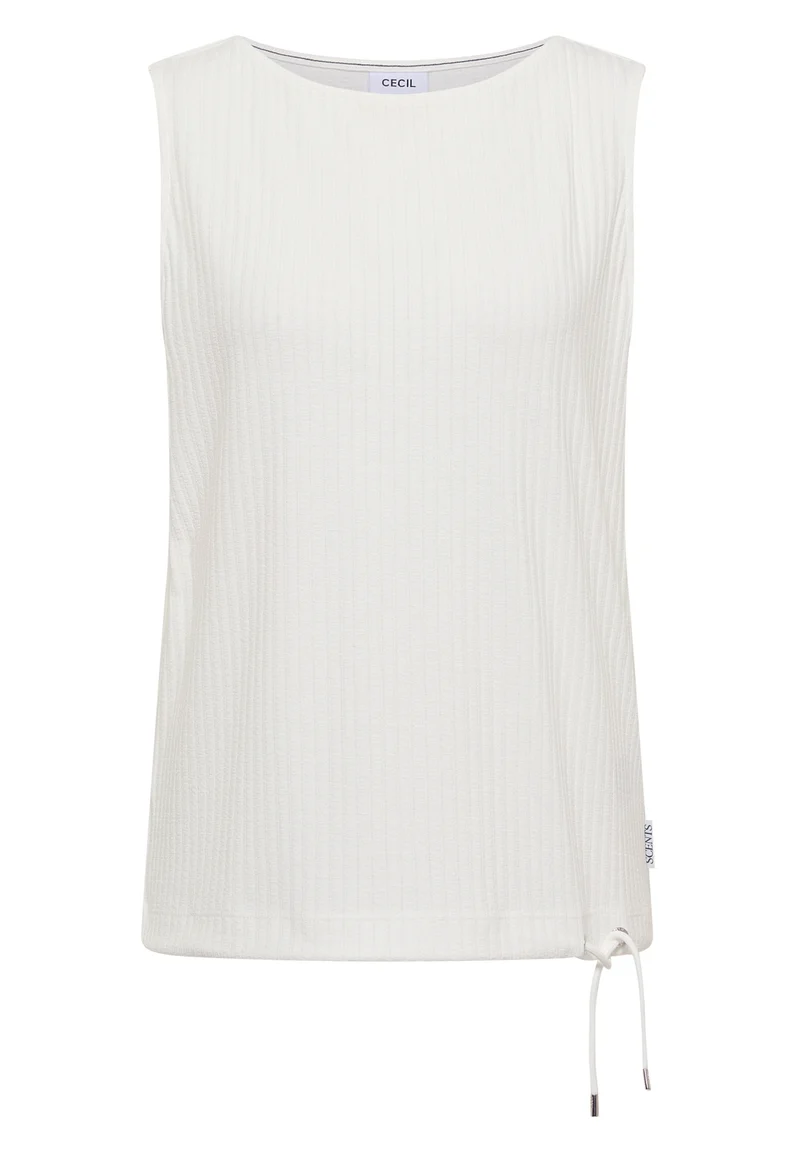 Rib Structure Top, vanilla white