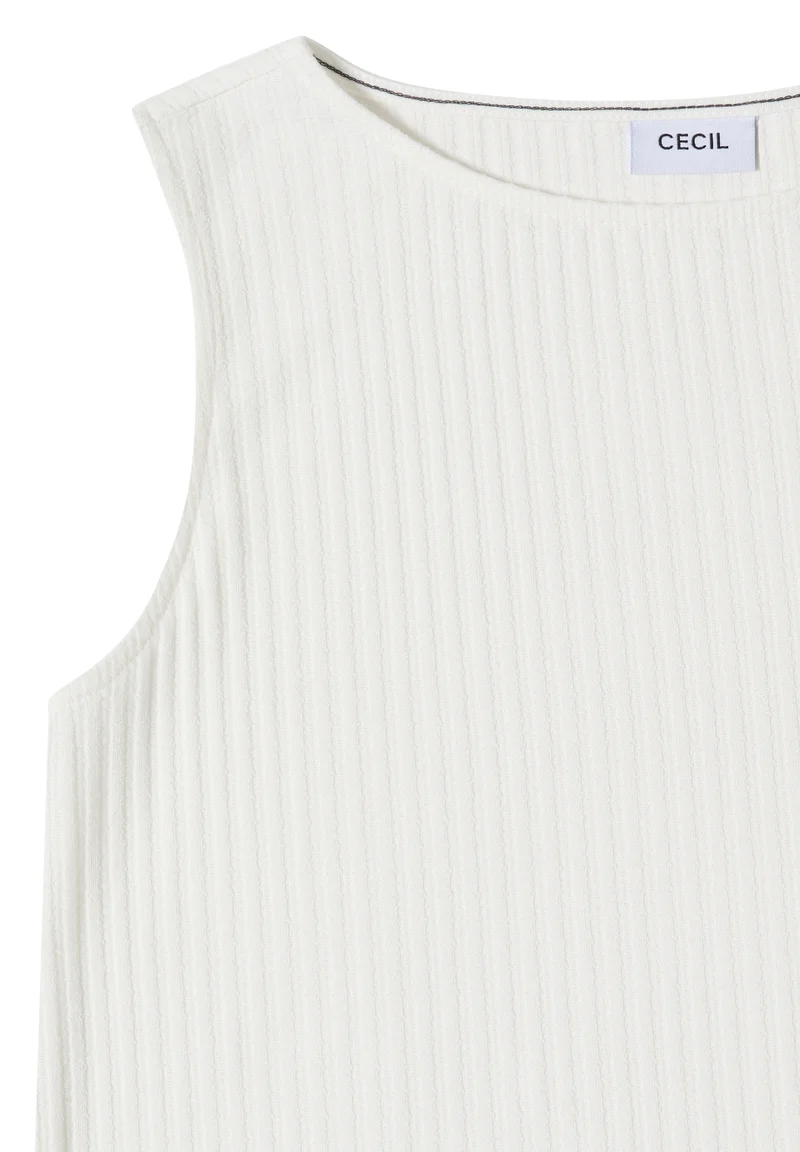 Rib Structure Top, vanilla white