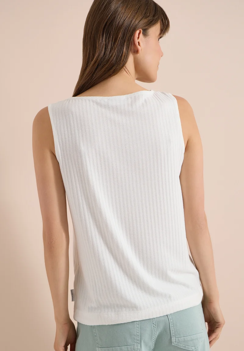 Rib Structure Top, vanilla white