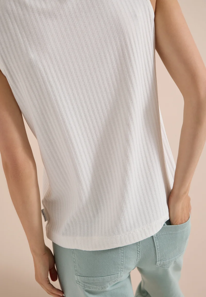 Rib Structure Top, vanilla white