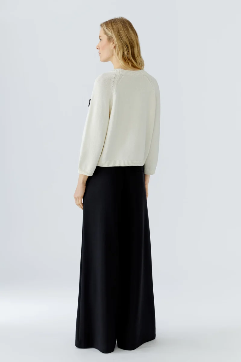 Pullover, white black