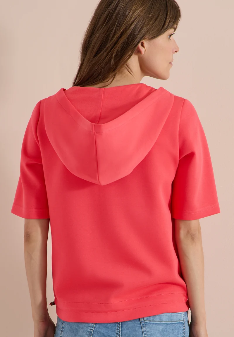 TOS Solid T-Shirt Jacket, coral