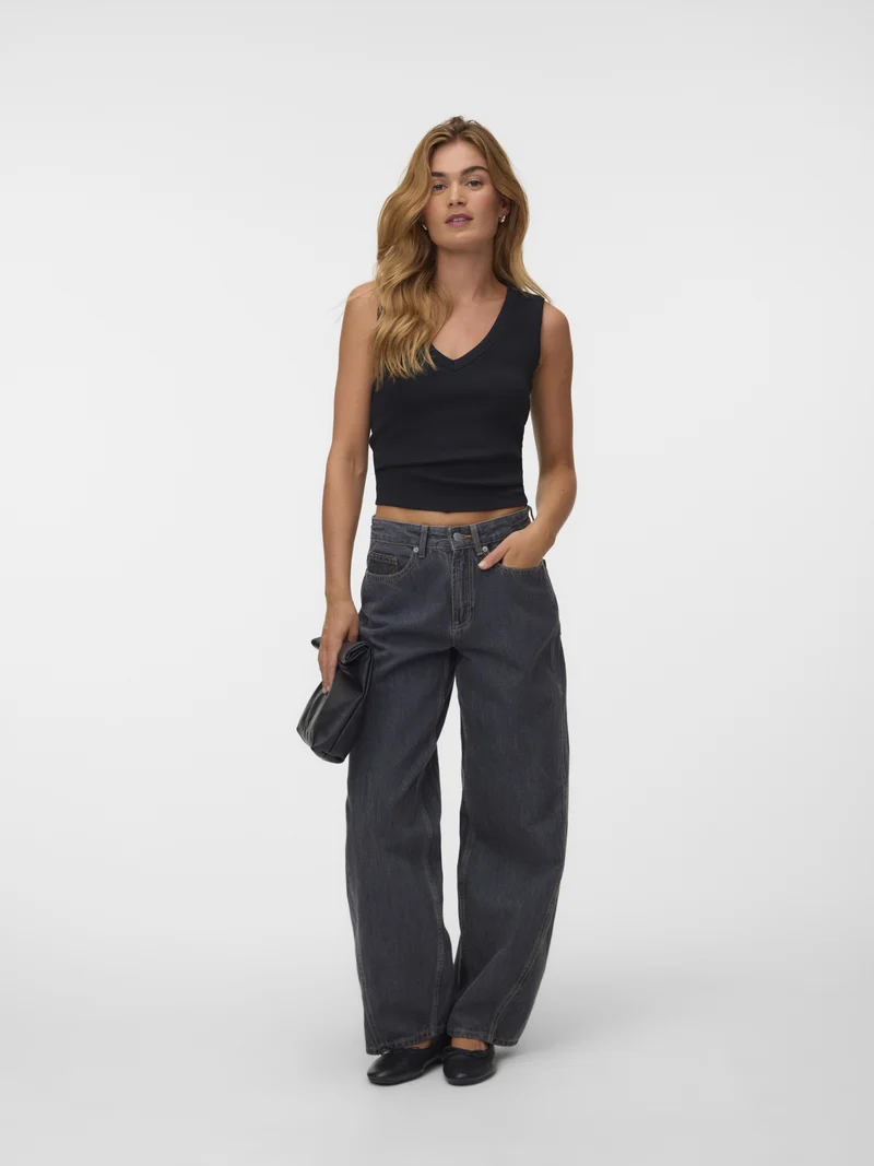 VMZOE MR BARREL DNM JEANS LI223 NOO, Dark Grey Denim/RINSE
