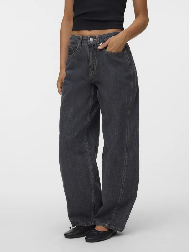 VMZOE MR BARREL DNM JEANS LI223 NOO, Dark Grey Denim/RINSE