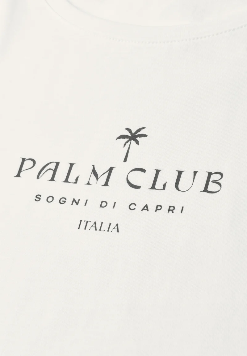 basic wording print shirt, off white
