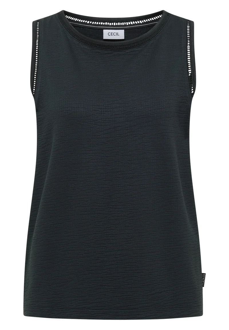 Structured Lace Detail Top, palm breeze green