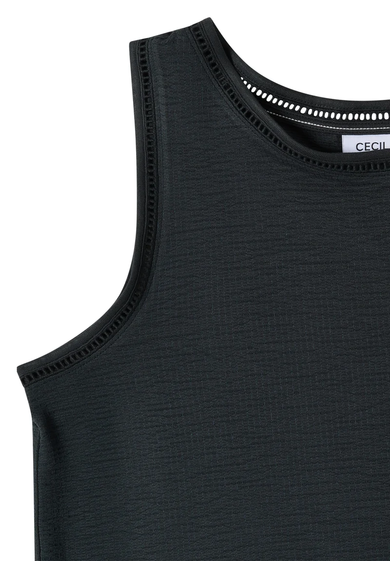 Structured Lace Detail Top, palm breeze green