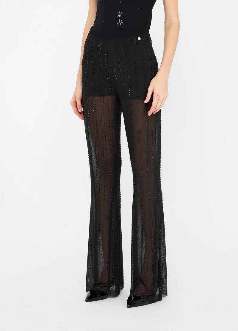 Tulle Trousers with Gemstones