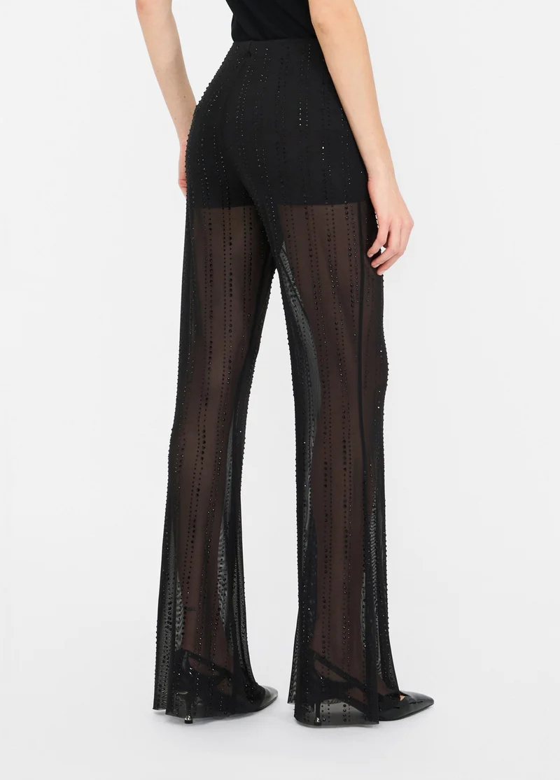 Tulle Trousers with Gemstones