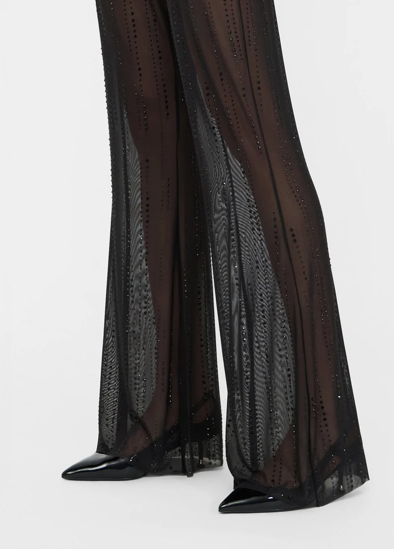 Tulle Trousers with Gemstones