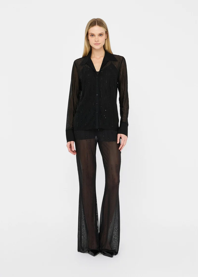 Tulle Trousers with Gemstones