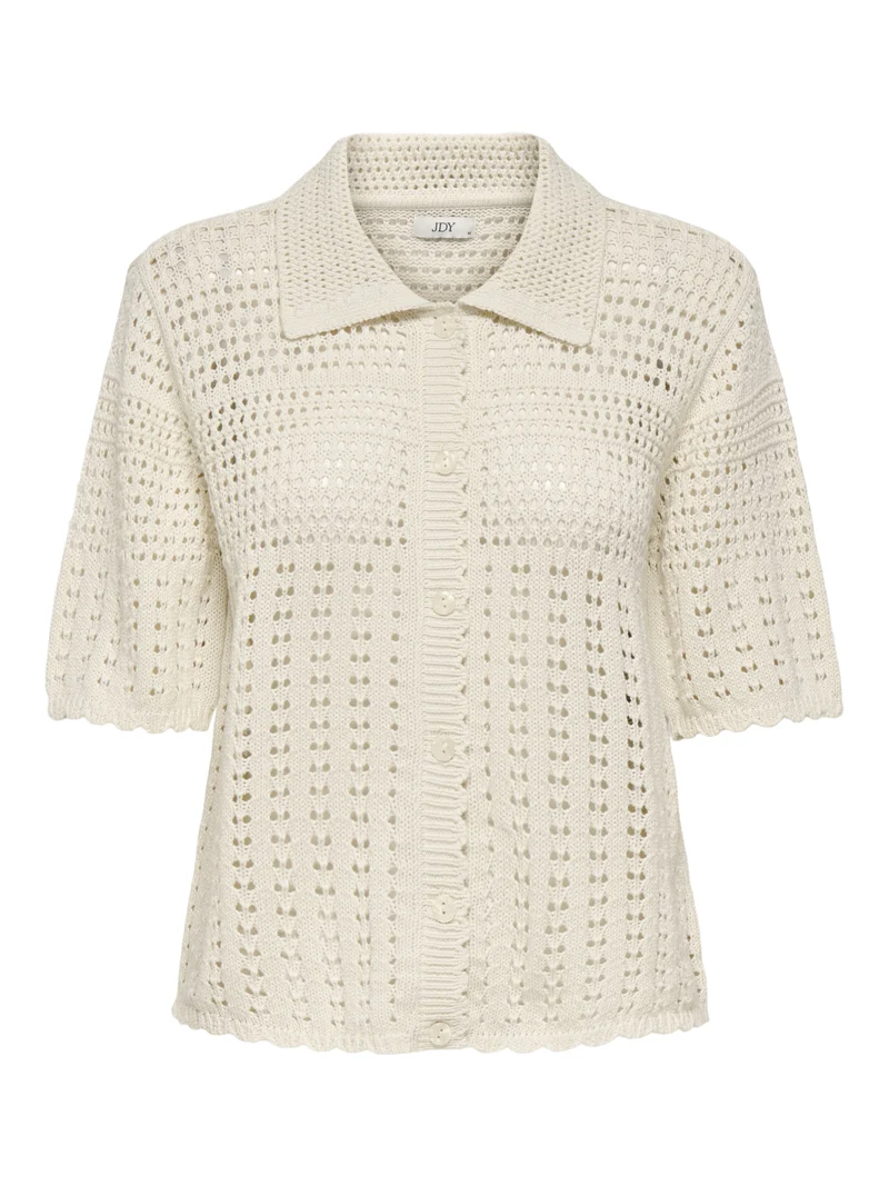JDYROBIN 2/4 COLLAR CARDIGAN KNT NO, Birch