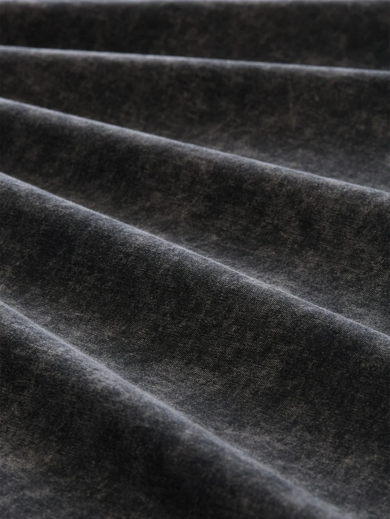 relaxed effect wash t-shirt, Black