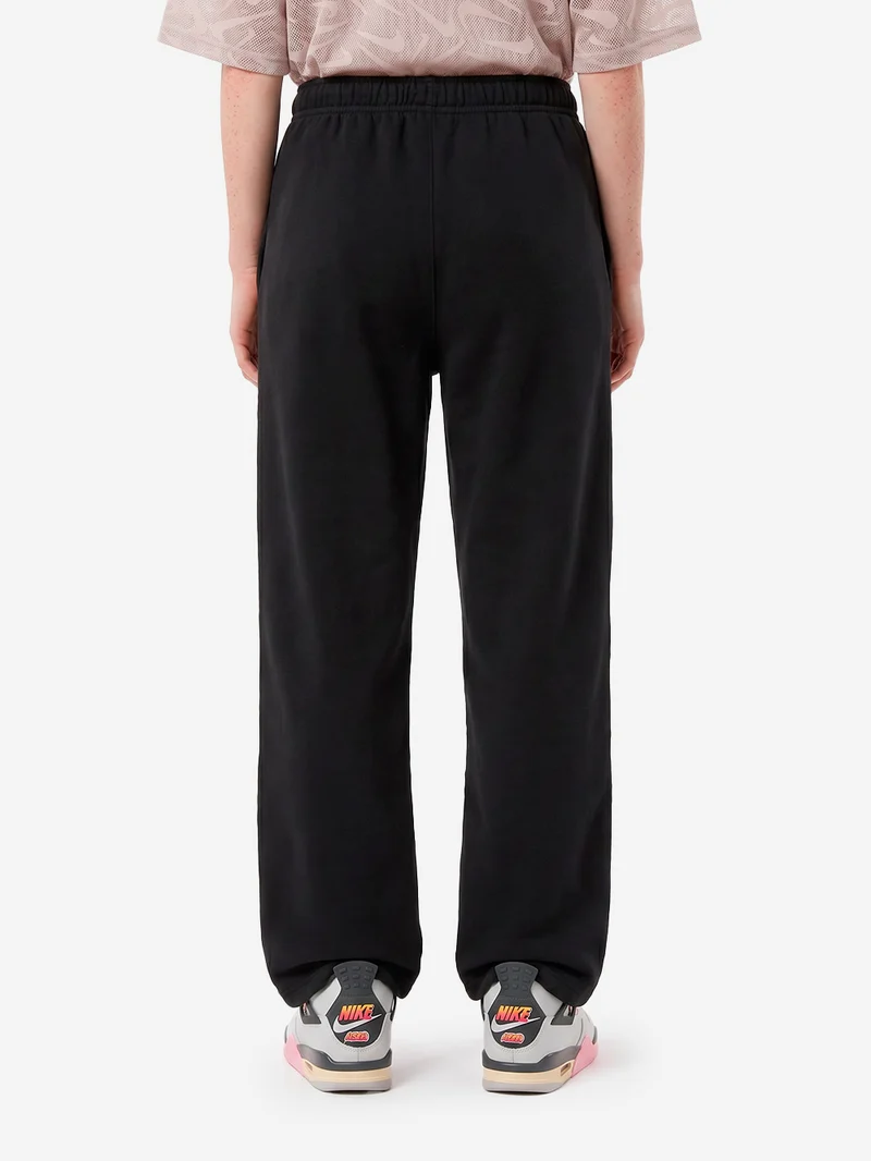 Pantaloni neri Studio fleece con bordo aperto