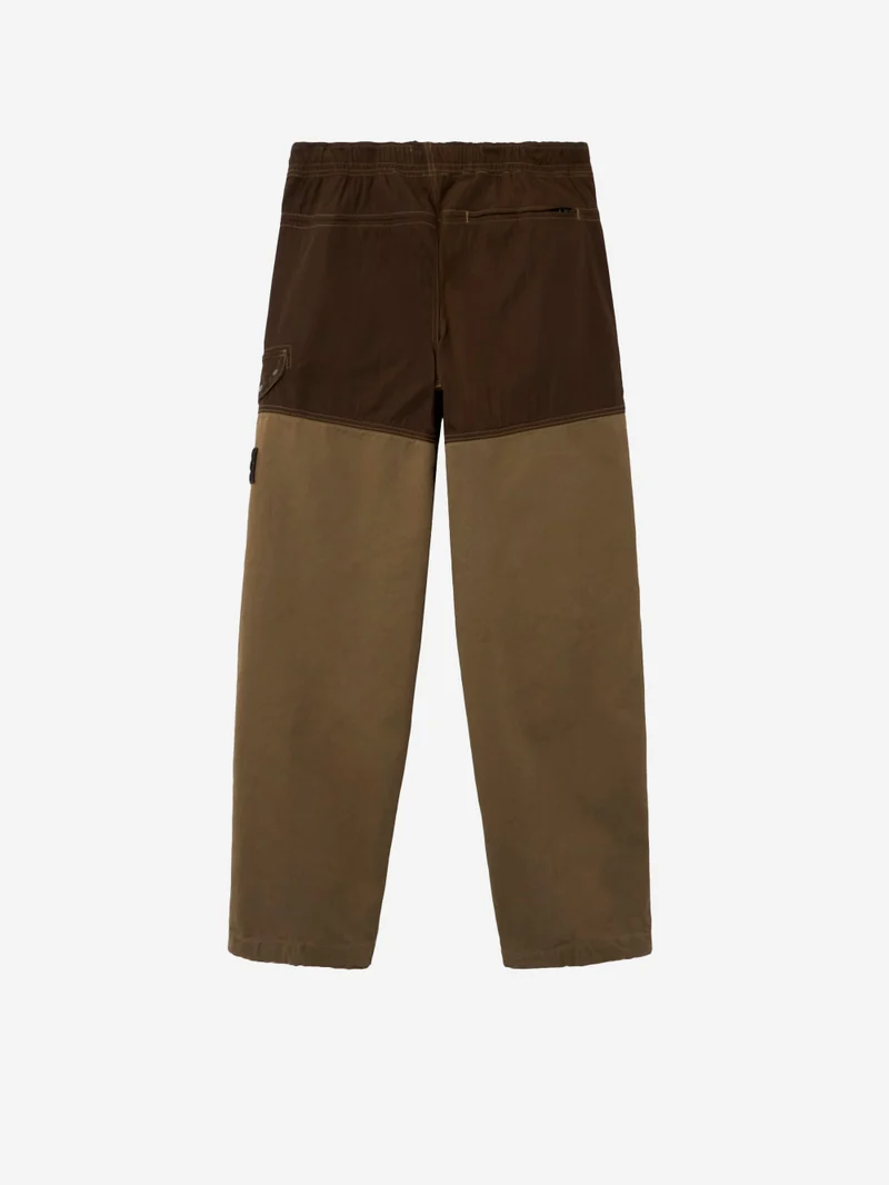Pantalone in cotone Panama con inserti in nylon