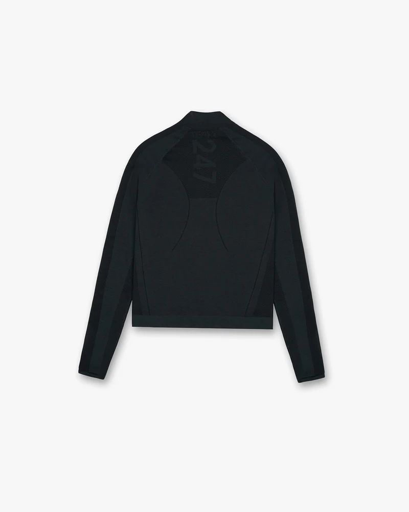 247 Sculpt Seamless Quarter Zip Jacket - Black