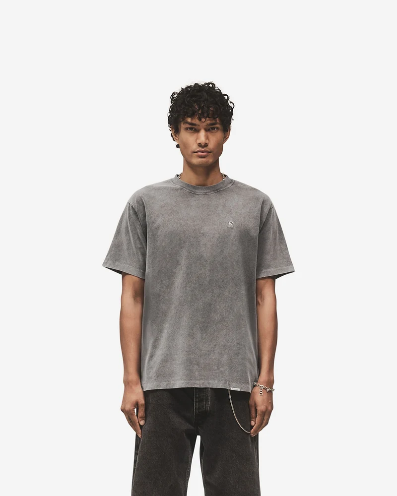 Metal Initial R T-Shirt - Vintage Grey